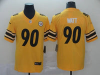 Steel Man 25/26 Watt #90 Yellow/Black NFL Game Jersey