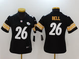 Steelers 2021/22 Bell #26 Black/Orange/White Women NFL Jersey