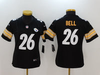 Steelers 2021/22 Bell #26 Black/Orange/White Women NFL Jersey