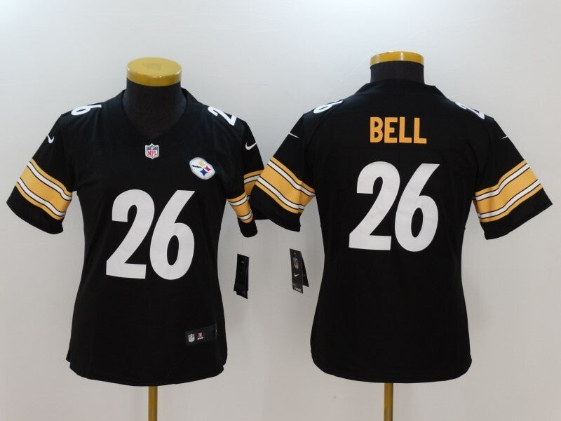 Steelers 2021/22 Bell #26 Black/Orange/White Women NFL Jersey