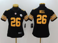 Steelers 2021/22 Bell #26 Black/Orange Women NFL Jersey