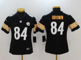 Steelers 2021/22 Brown #84 Black/Orange/White Women NFL Jersey
