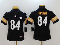 Steelers 2021/22 Brown #84 Black/Orange/White Women NFL Jersey