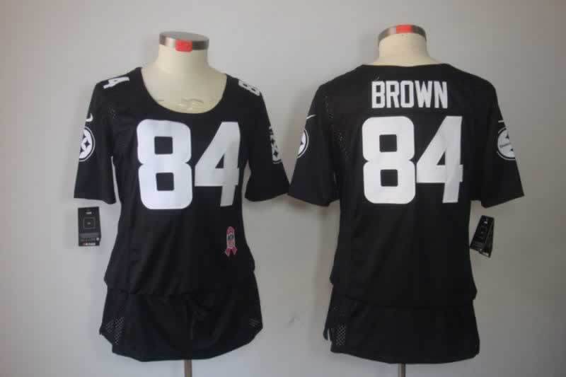 Steelers 2021/22 Brown #84 Black/White Women NFL Jersey