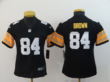 Steelers 2021/22 Brown #84 Black/Yellow/White Women NFL Jersey