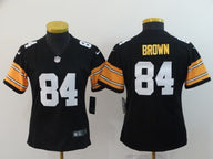 Steelers 2021/22 Brown #84 Black/Yellow/White Women NFL Jersey