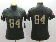 Steelers 2021/22 Brown #84 Green/Camo Print Women NFL Jersey