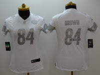 Steelers 2021/22 Brown #84 White/Gray Women NFL Jersey