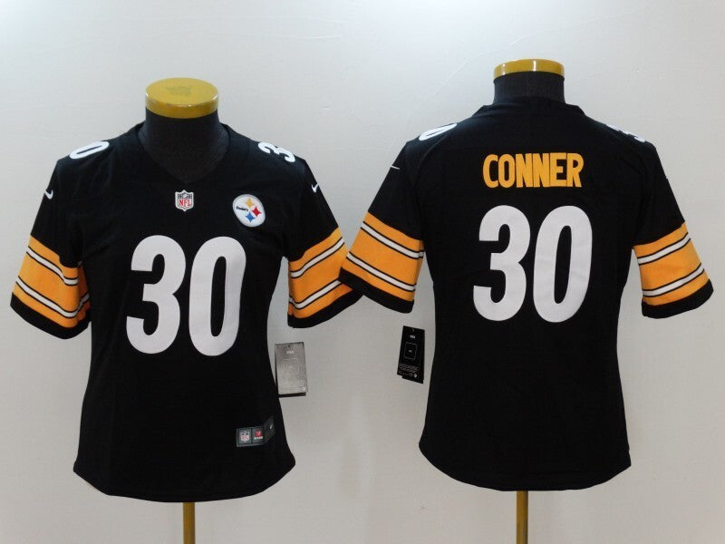 Steelers 2021/22 Conner #30 Black/Orange/White Women NFL Jersey