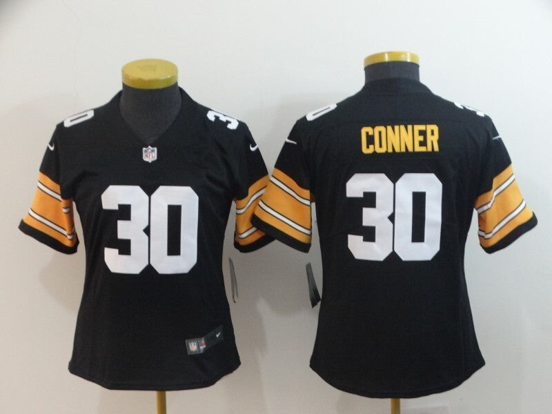 Steelers 2021/22 Conner #30 Black/Yellow/White Women NFL Jersey