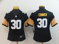 Steelers 2021/22 Conner #30 Black/Yellow/White Women NFL Jersey