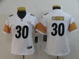 Steelers 2021/22 Conner #30 White/Black/Yellow Women NFL Jersey