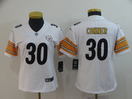 Steelers 2021/22 Conner #30 White/Black/Yellow Women NFL Jersey