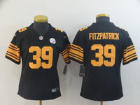 Steelers 2021/22 Fitzpatrick #39 Black/Yellow Women NFL Jersey