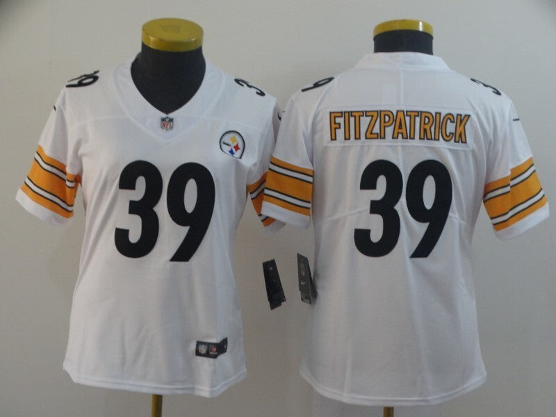 Steelers 2021/22 Fitzpatrick #39 White/Black Women NFL Jersey