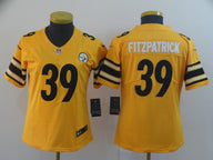 Steelers 2021/22 Fitzpatrick #39 Yellow/Black Women NFL Jersey
