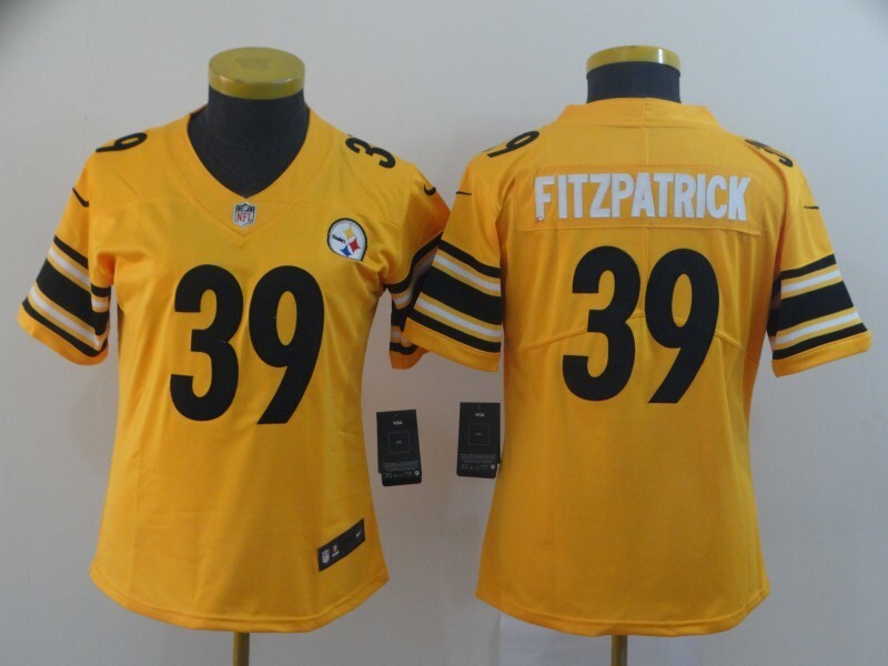 Steelers 2021/22 Fitzpatrick #39 Yellow/Black Women NFL Jersey