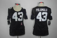 Steelers 2021/22 Polamalu #43 Black/White Women NFL Jersey