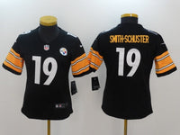 Steelers 2021/22 Smith-Schuster #19 Black/White/Orange Women NFL Jersey