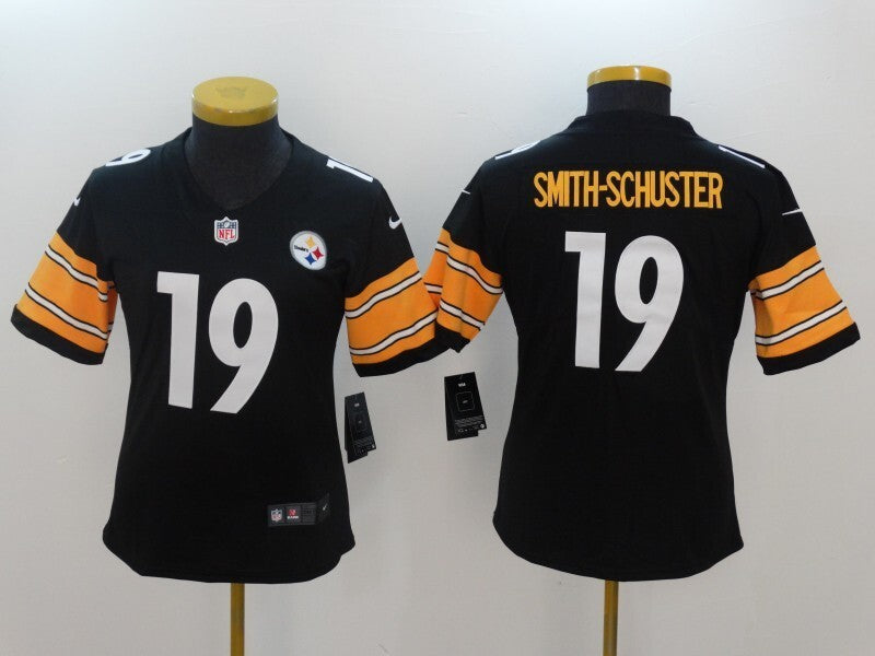 Steelers 2021/22 Smith-Schuster #19 Black/White/Orange Women NFL Jersey