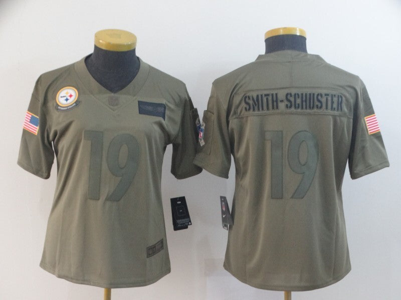 Steelers 2021/22 Smith-Schuster #19 Olive Women NFL Jersey