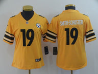 Steelers 2021/22 Smith-Schuster #19 Yellow/Black Women NFL Jersey