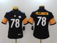 Steelers 2021/22 Villanueva #78 Black/Orange/White Women NFL Jersey