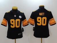 Steelers 2021/22 Watt #90 Black/Orange Women NFL Jersey