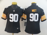 Steelers 2021/22 Watt #90 Black/White/Yellow Women NFL Jersey