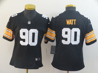 Steelers 2021/22 Watt #90 Black/White/Yellow Women NFL Jersey