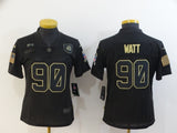 Steelers 2021/22 Watt #90 Black/Yellow Women NFL Jersey