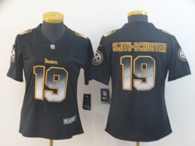 Steelers 2022/23 Smith-Schuster #19 Black/Yellow/Gray Women NFL Jersey
