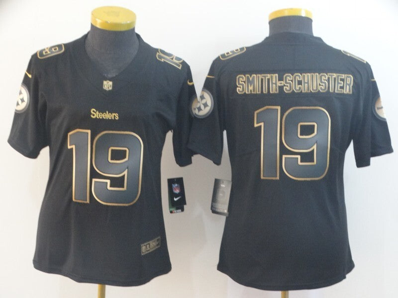 Steelers 2022/23 Smith-Schuster #19 Black/Yellow Women NFL Jersey