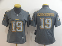 Steelers 2022/23 Smith-Schuster #19 Gray/Yellow Women NFL Jersey