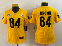 Steelers 2023/24 Brown #84 Yellow/Black Women NFL Jersey