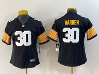 Steelers 2023/24 Warren #30 Black/White/Yellow Women NFL Jersey