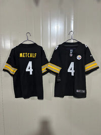 Steelers 25/26 Metcalf #4 Black Game Kids Jersey
