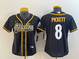 Steelers 25/26 Pickett #8 Black/Yellow Women NFL Jersey