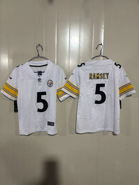 Steelers 25/26 Ramsey #5 White Game Kids Jersey