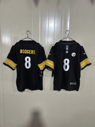 Steelers 25/26 Rodgers #8 Black Game Kids Jersey