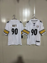 Steelers 25/26 Watt #90 White Game Kids Jersey