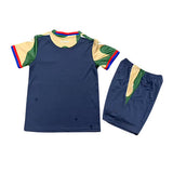 Stoke City 26/27 Green and Tan Camo Print Away Kids Jersey Set