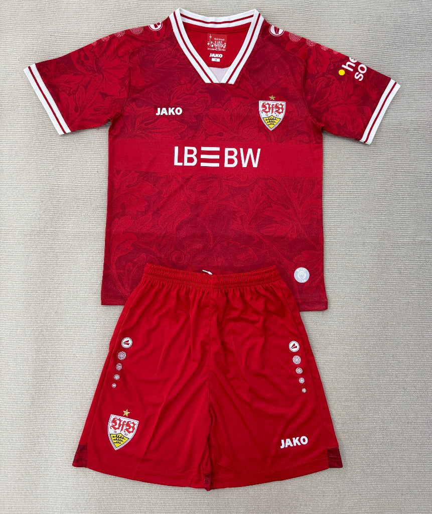 Stuttgart 25/26 Red/White Away Kids Jersey Set