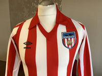 Sunderland 1977/81 Vintage Retro Red/White Stripes Jersey