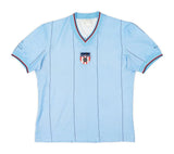 Sunderland 1981/83 Vintage Retro Sky Blue/Navy/Red Pinstripes Away Jersey