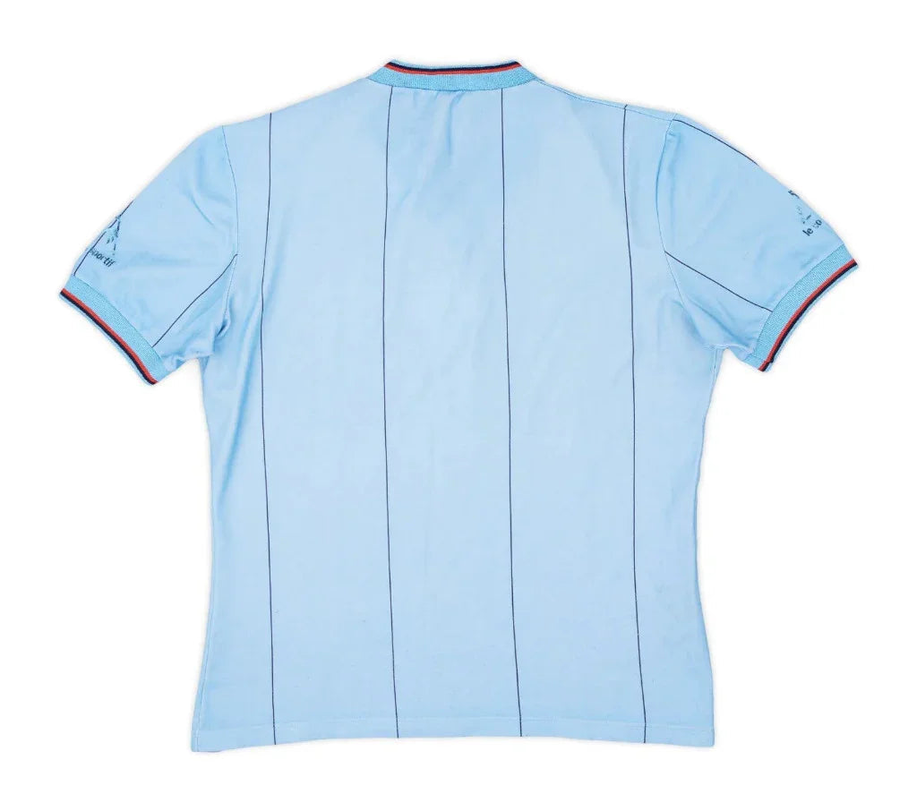 Sunderland 1981/83 Vintage Retro Sky Blue/Navy/Red Pinstripes Away Jersey