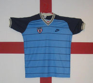 Sunderland 1983/86 Vintage Retro Sky Blue/Navy Hoops Away Jersey