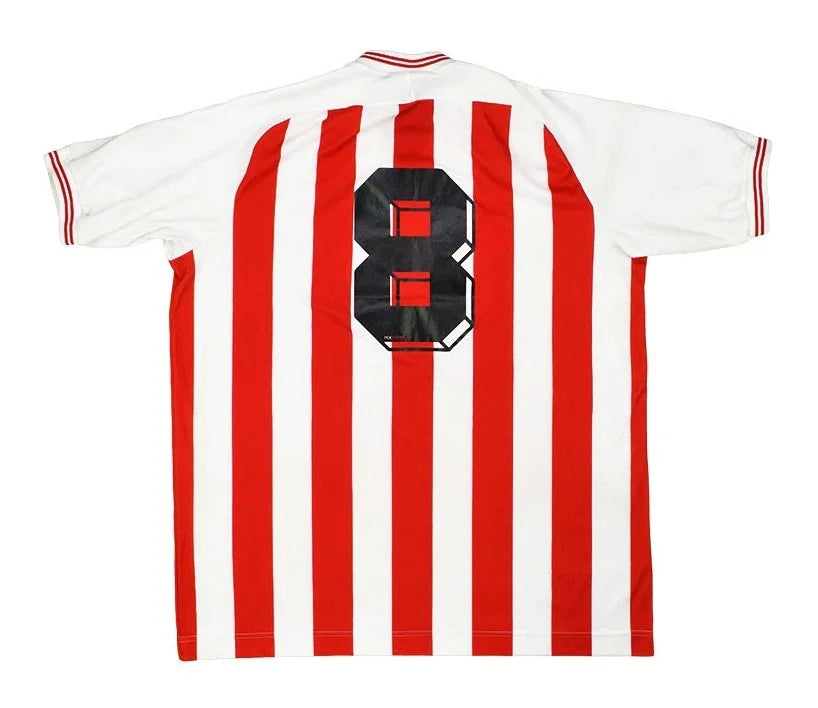 Sunderland 1983/86 Vintage Retro White/Red Stripes Home Jersey