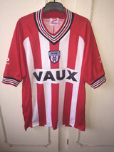 Sunderland 1986/88 Vintage Retro Red/White/Navy Stripes Home Jersey