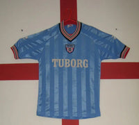 Sunderland 1986/88 Vintage Retro Sky Blue/White/Red Away Jersey